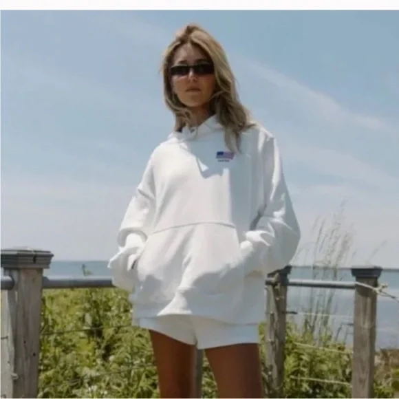 Parke heritage flag white hooded sweatshirt - Picture 3 of 8